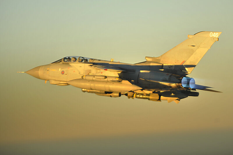 Tornado Fighter Jet — Gray, Dramatic, Sunset, Photograph, Missiles