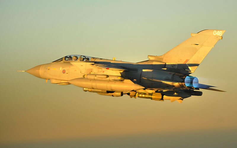 Tornado Fighter Jet — Gray, Dramatic, Sunset