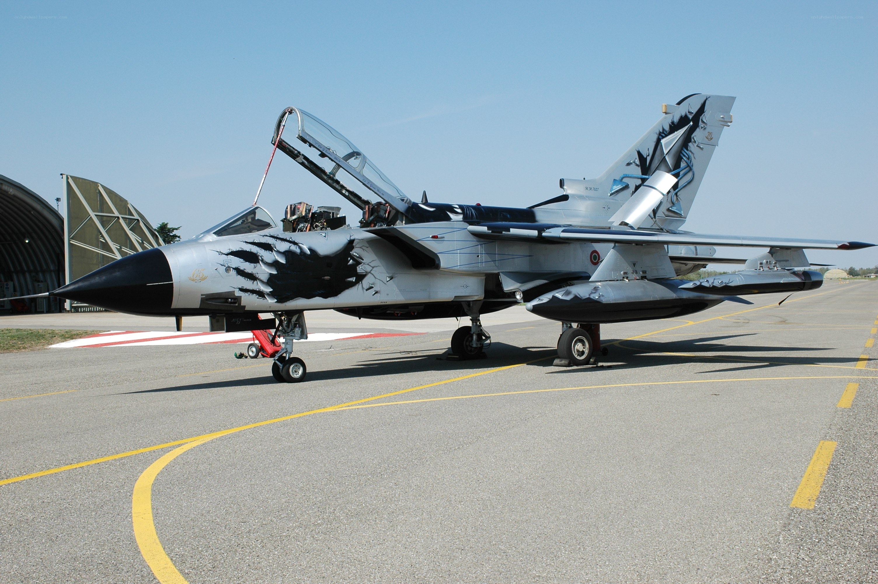 Tornado fighter jet on tarmac