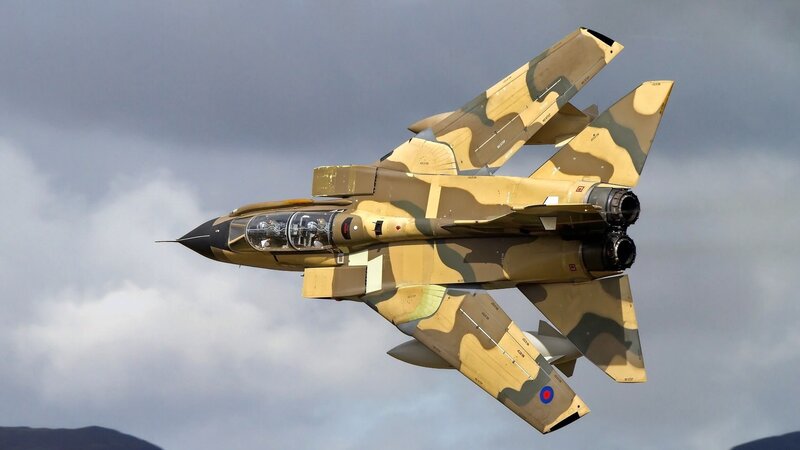 Tornado Fighter Jet — Tan, Dramatic