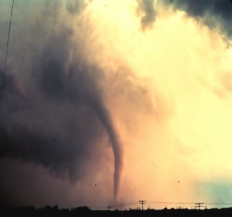 Tornado Funnel Cloud — Yellow