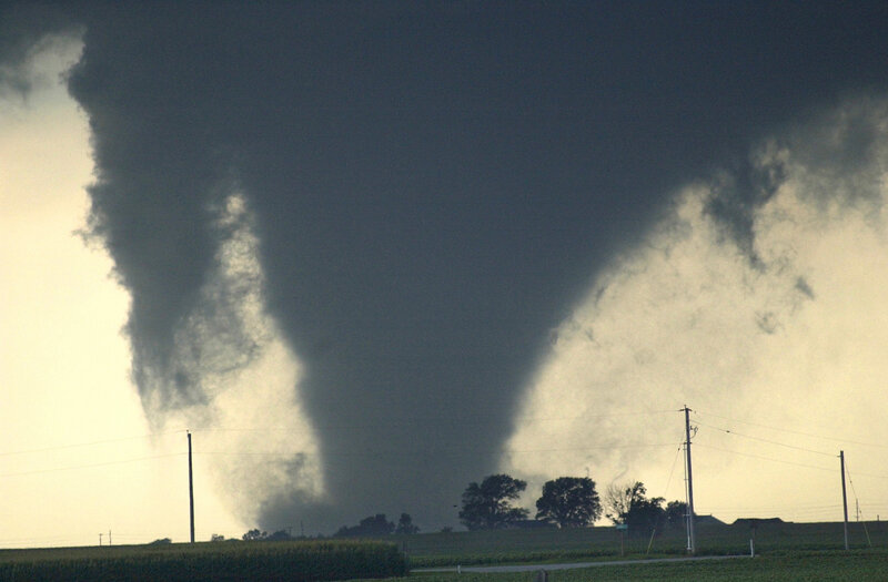 Tornado in a Field — Gray