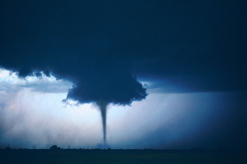 Tornado in Storm — Blue