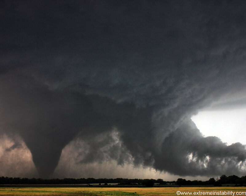 Tornado in Storm — Gray, Dramatic, Afternoon, Photograph