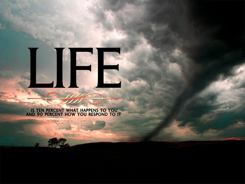 Tornado in Storm — Gray, Dramatic