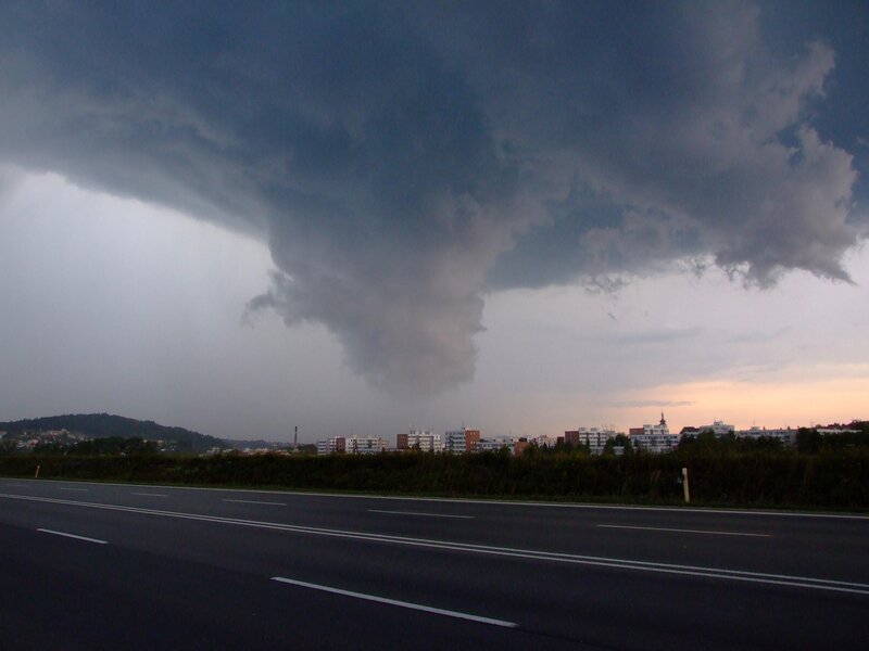 Tornado over a city