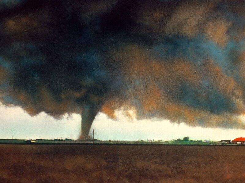 Tornado over Farmland — Brown