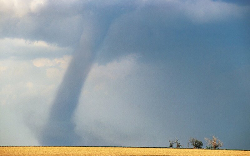 Tornado over Field — Blue