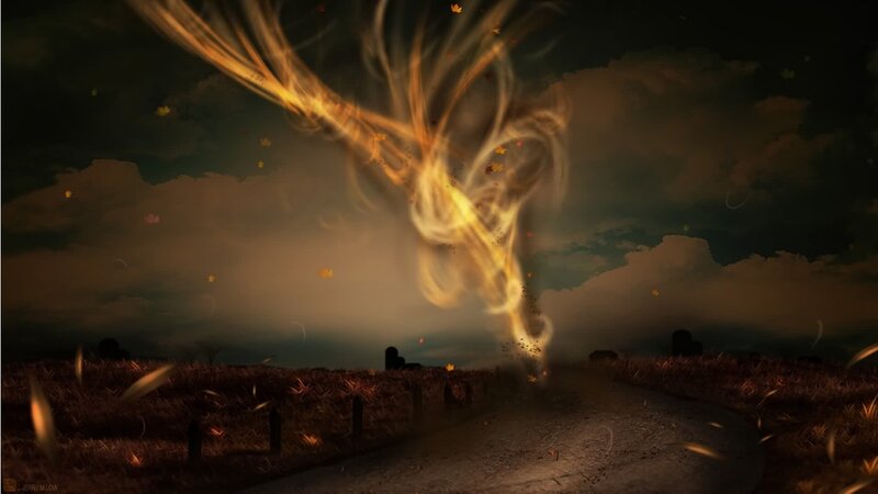 Tornado over Field — Brown