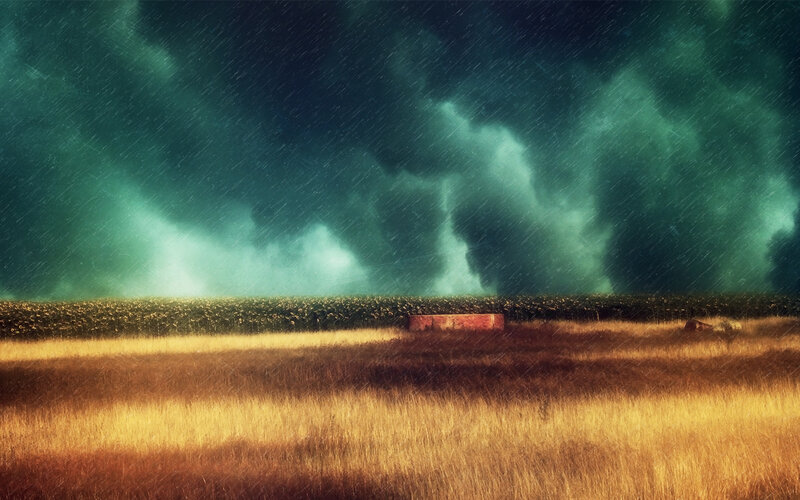 Tornado over Field — Green