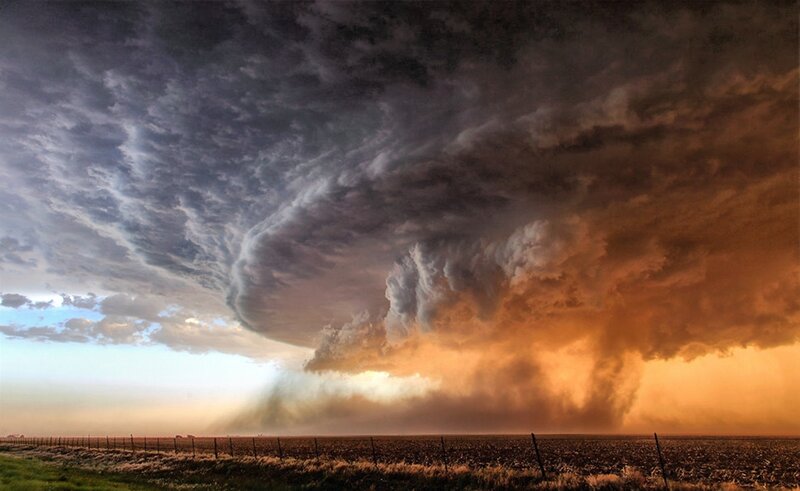 Tornado over Field — Orange