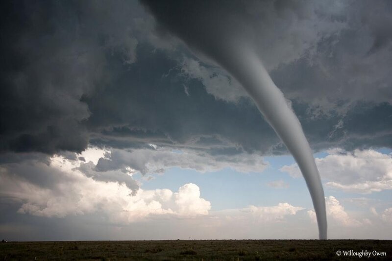 Tornado over Flat Land — Gray, Dramatic, Afternoon, Photograph