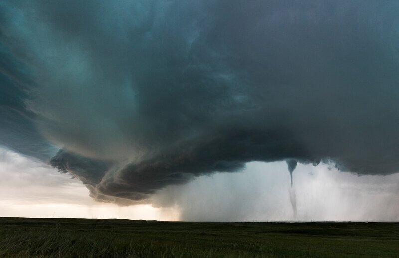 Tornado over Grassland — Green