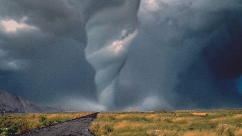 Tornado over open plains