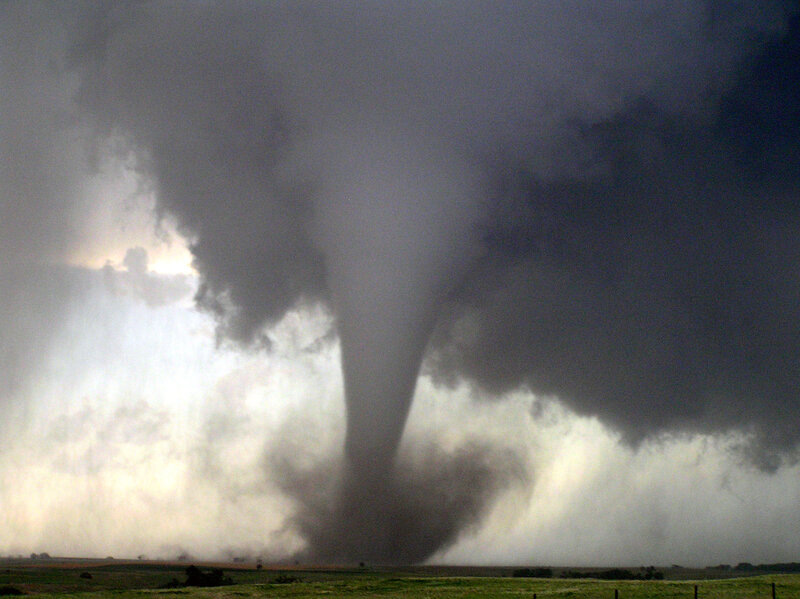 Tornado over open plains