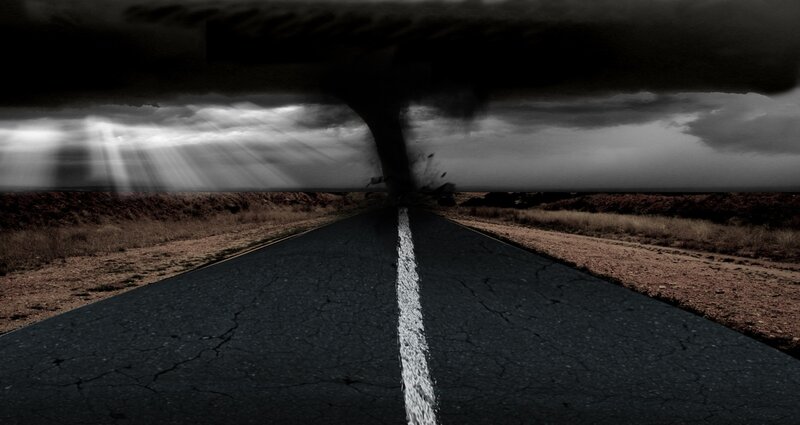 Tornado over Road — Black