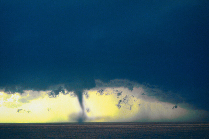 Tornado over the ocean