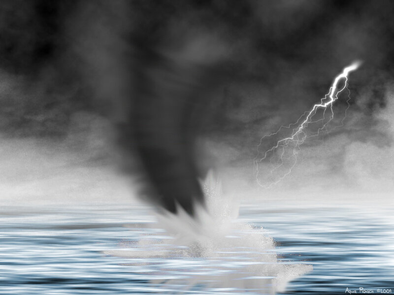 Tornado over the ocean