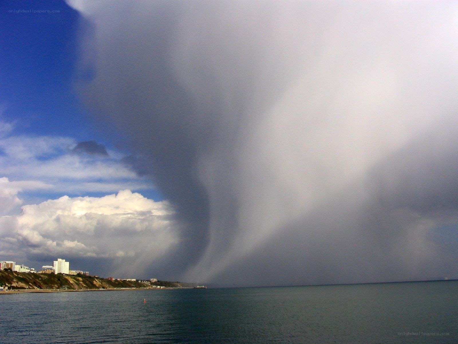 Tornado over the sea