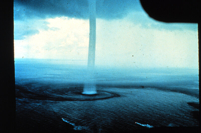 Tornado over Water — Blue, Dramatic