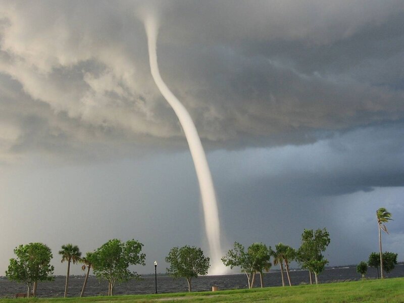 Tornado over Water — Gray