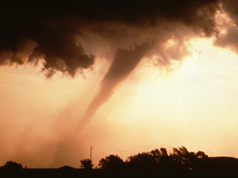 Tornado Touching Down — Orange