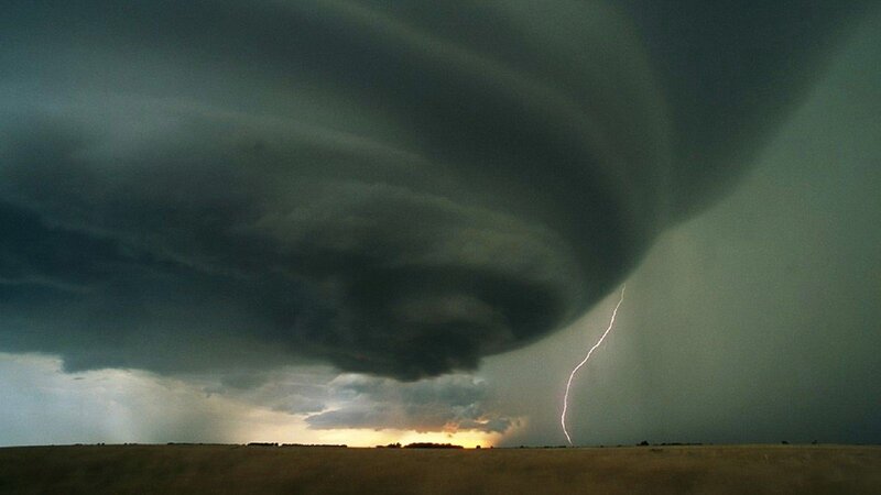 Tornado with Lightning — Gray