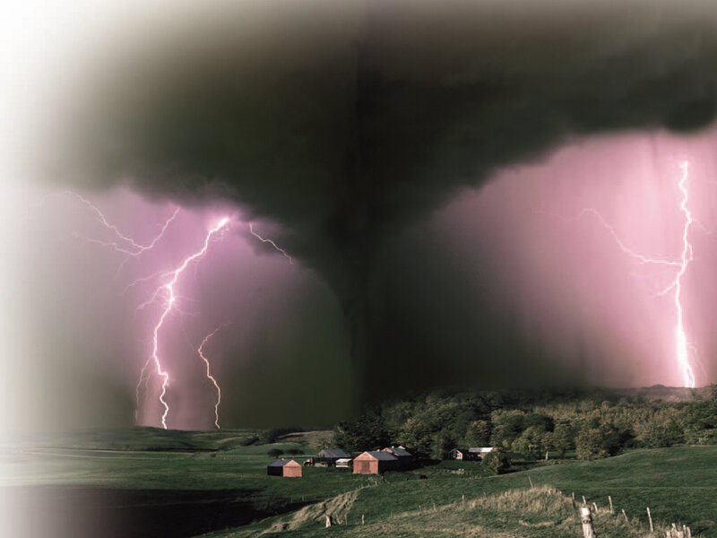 Tornado with Lightning — Purple