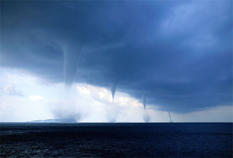 Tornadoes over Ocean