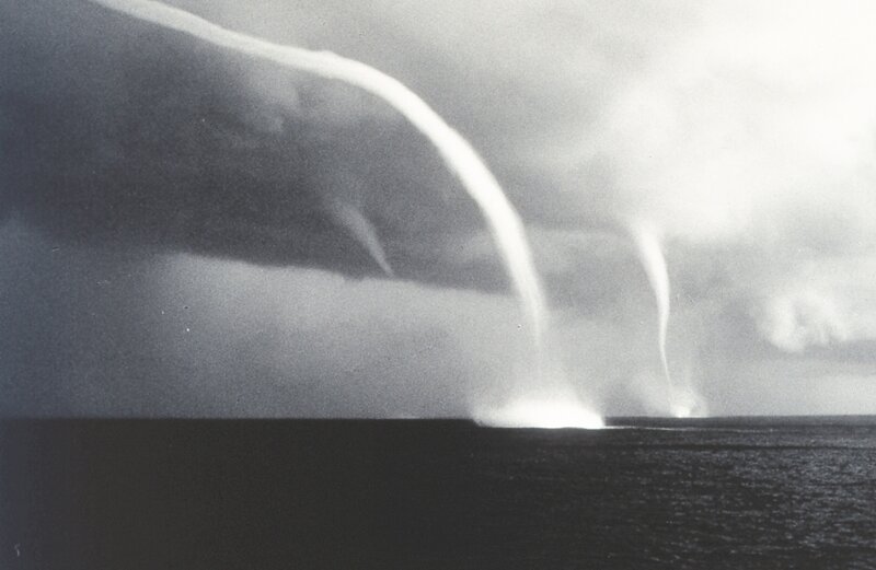 Tornadoes over the ocean