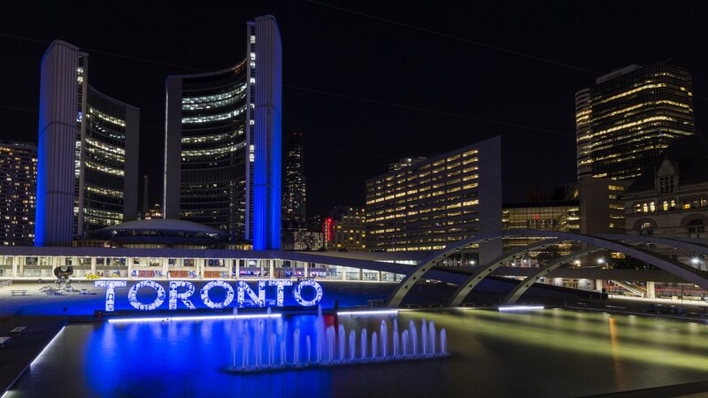 Toronto City Skyline — Blue