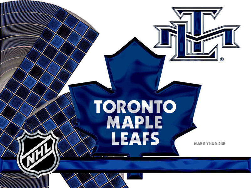 Toronto Maple Leafs Logo — Blue, Brilliant, Digital Art
