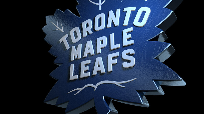 Toronto Maple Leafs Logo — Blue, Neutral, 3d Render
