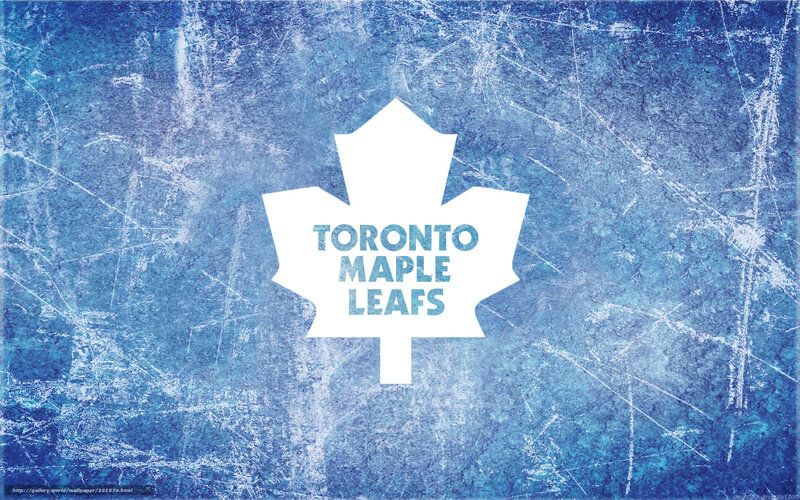 Toronto Maple Leafs logo on ice