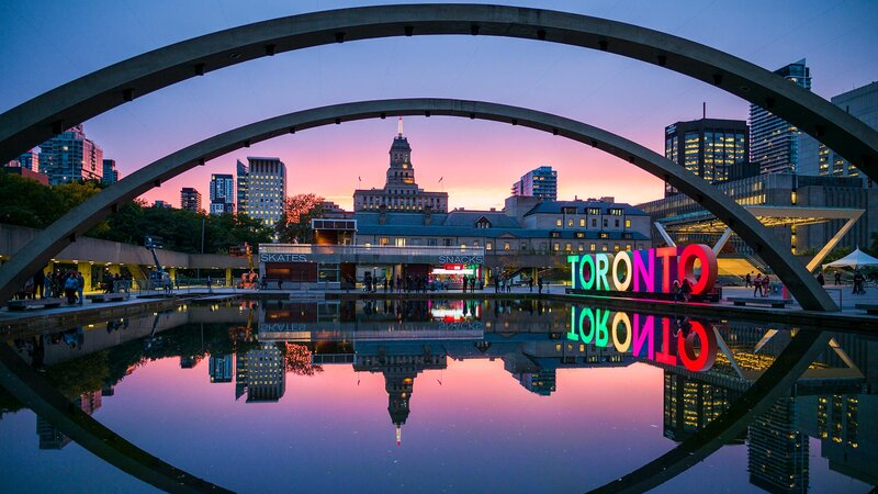 Toronto Sign at Dusk