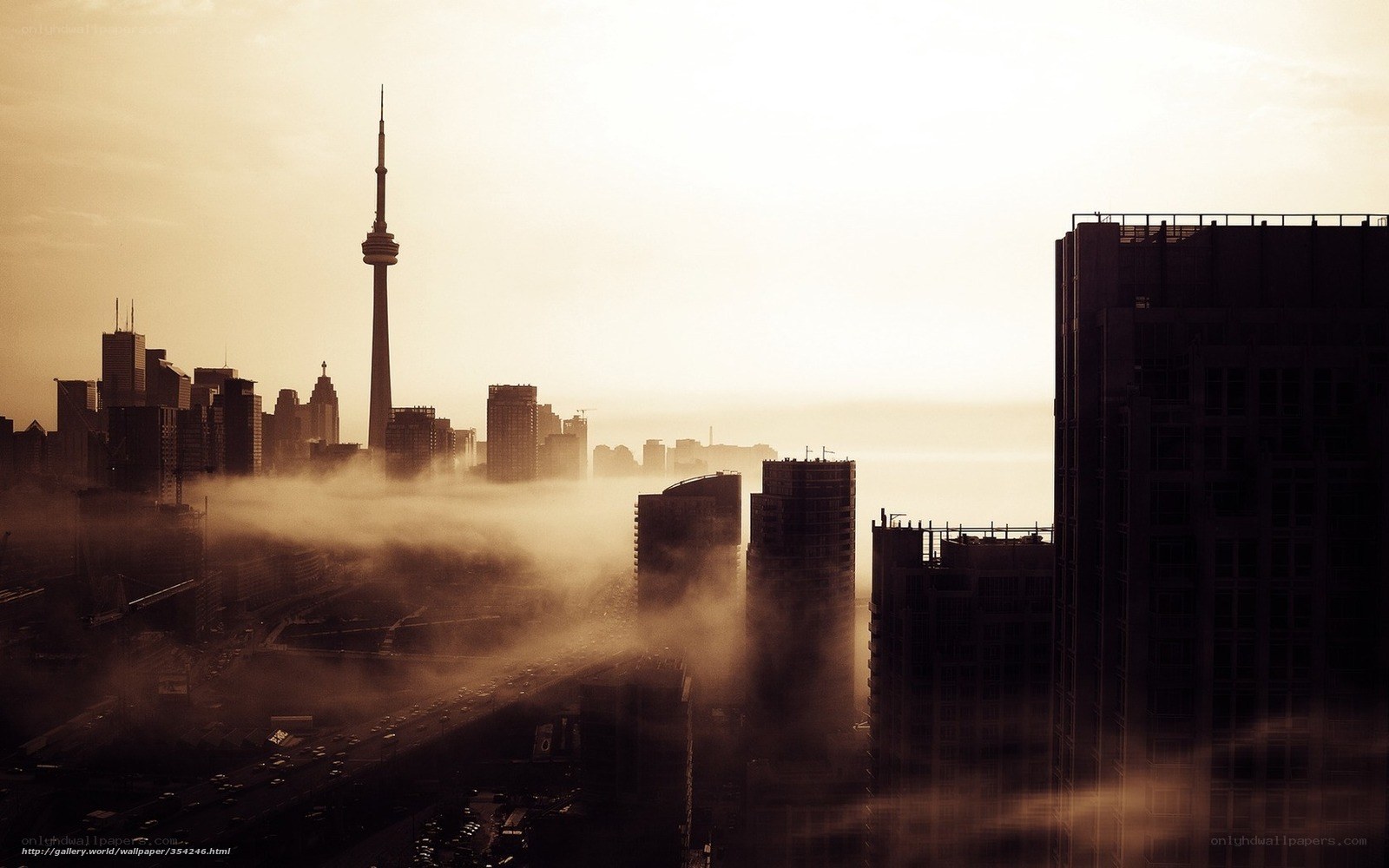 Toronto skyline at dawn