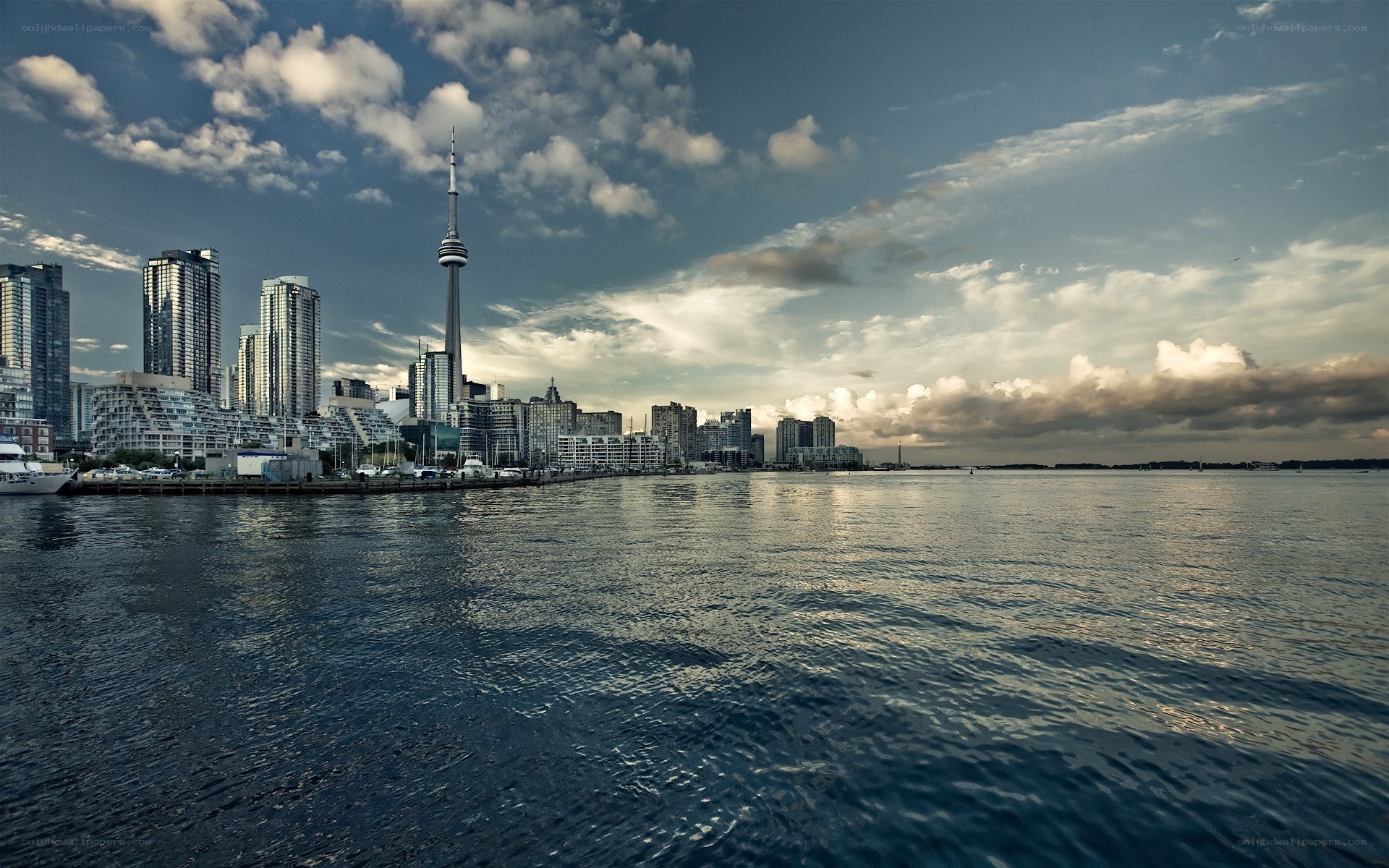 Toronto skyline at dusk