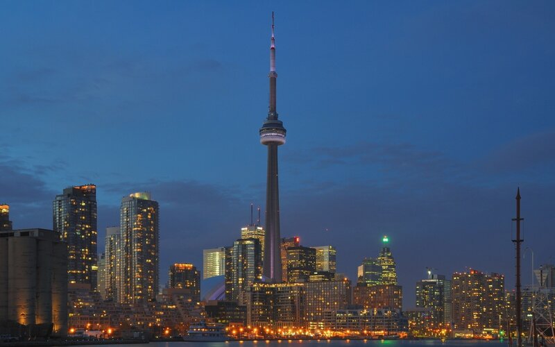 Toronto Skyline at Dusk — Blue, Calm
