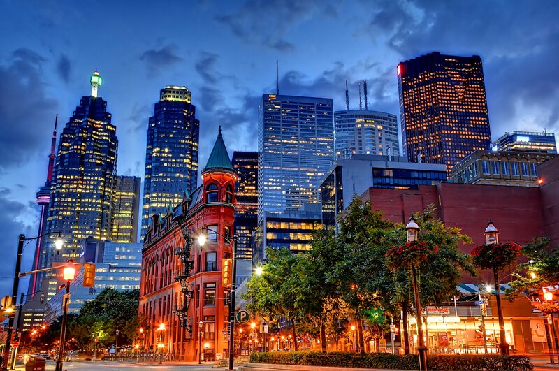 Toronto Skyline at Dusk — Blue, Dramatic, Night
