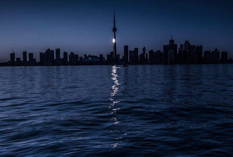 Toronto Skyline at Dusk — Blue, Serene