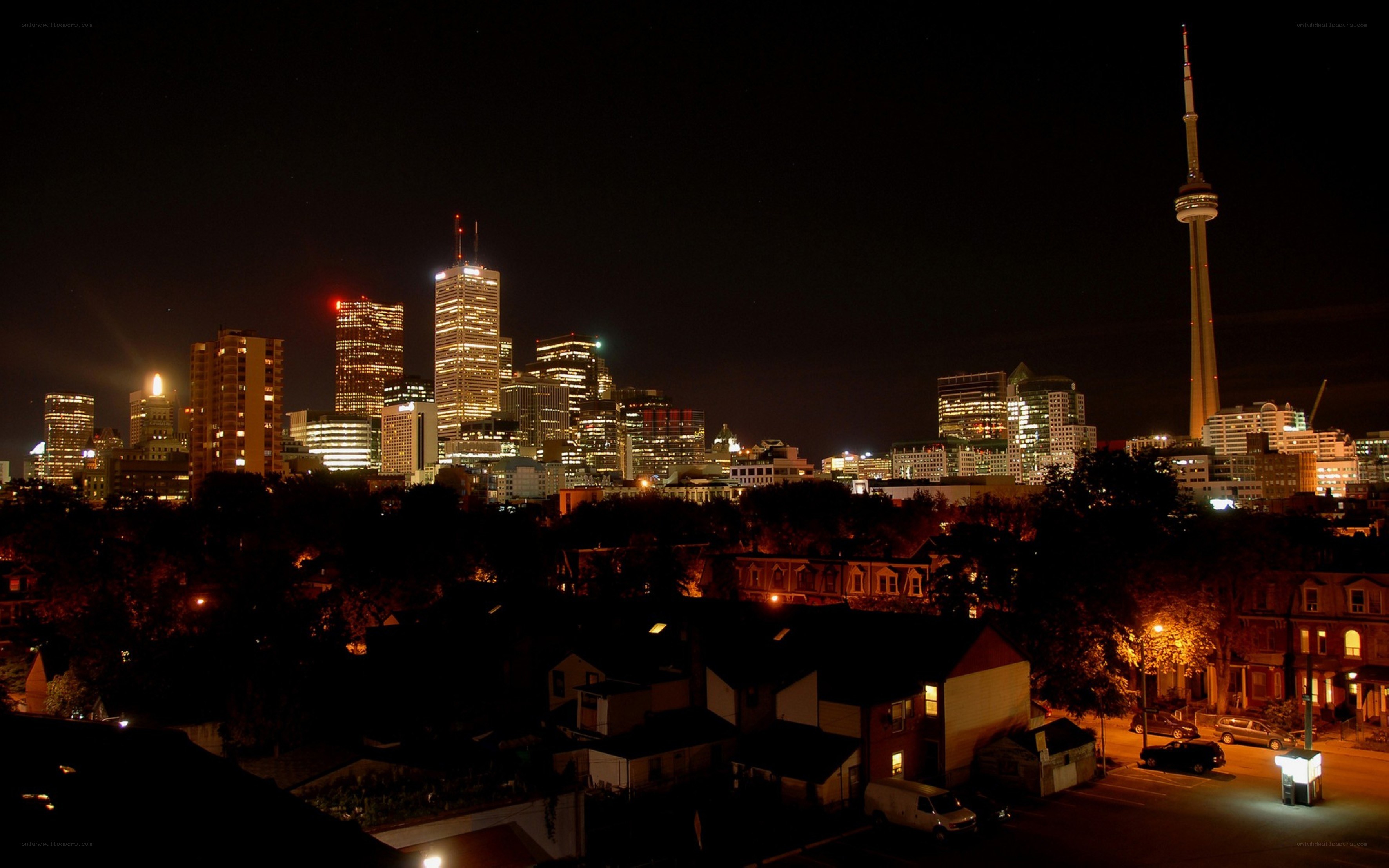 Toronto skyline at night