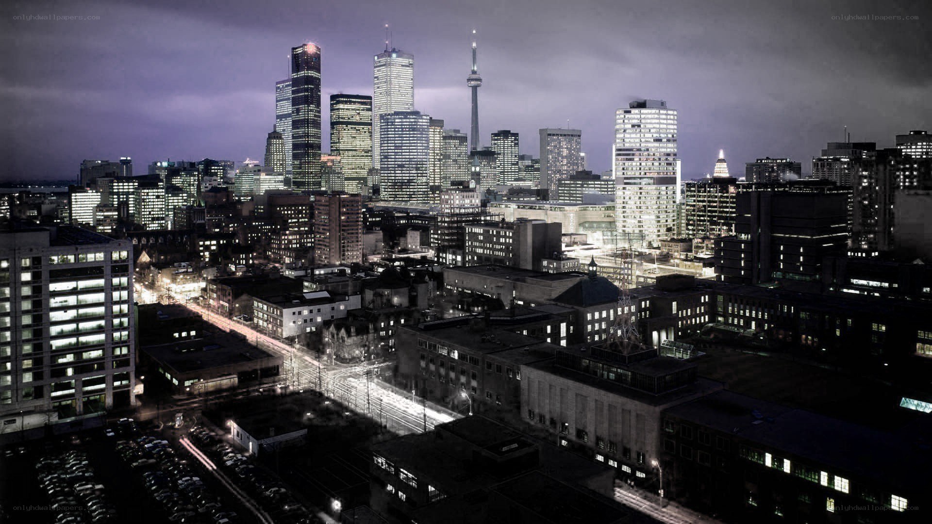 Toronto skyline at night