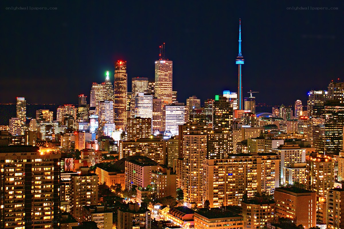 Toronto skyline at night