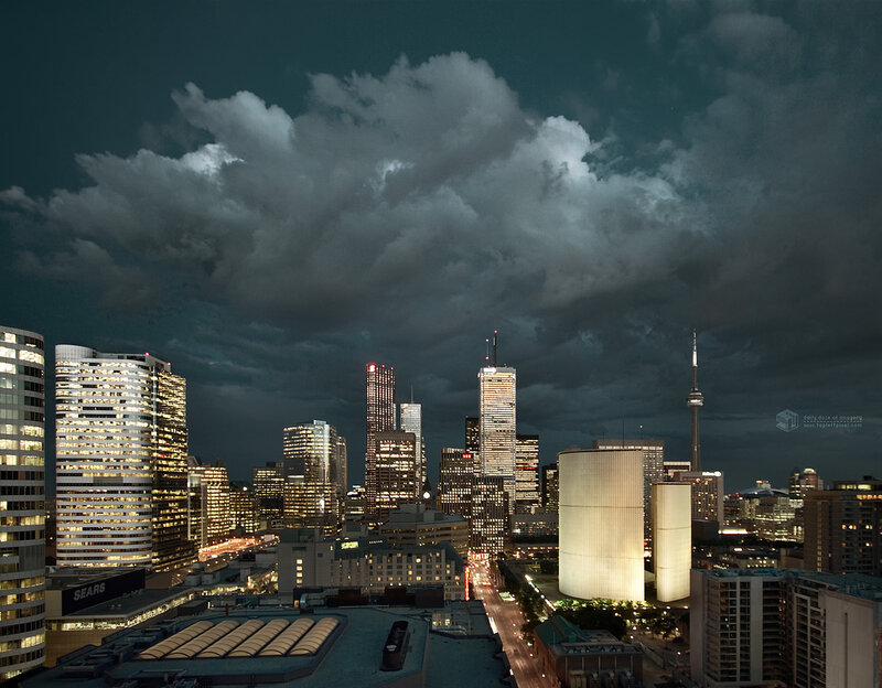 Toronto skyline at night