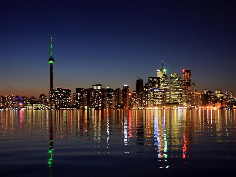 Toronto Skyline at Night — Blue, Serene