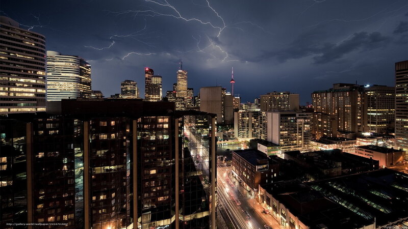 Toronto Skyline at Night — Dark Blue