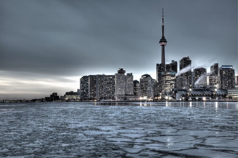 Toronto Skyline at Night — Gray