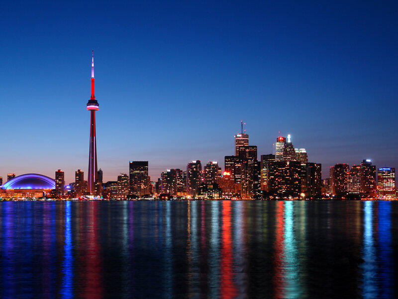 Toronto skyline at night