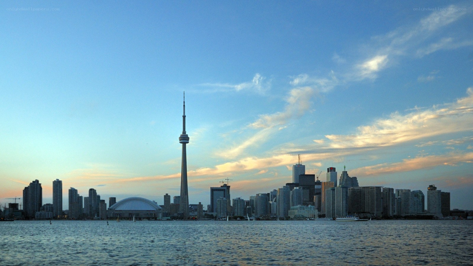 Toronto skyline at sunset