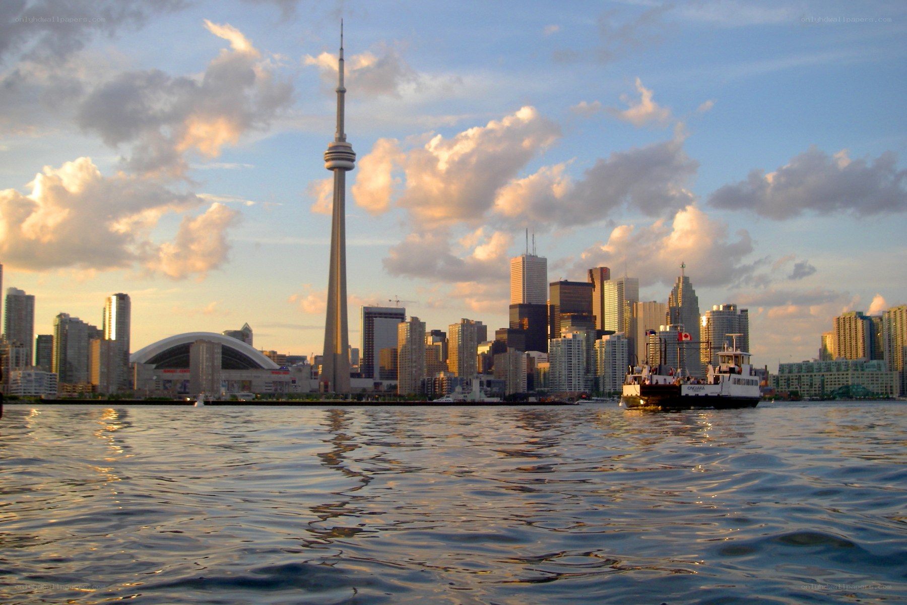 Toronto skyline at sunset